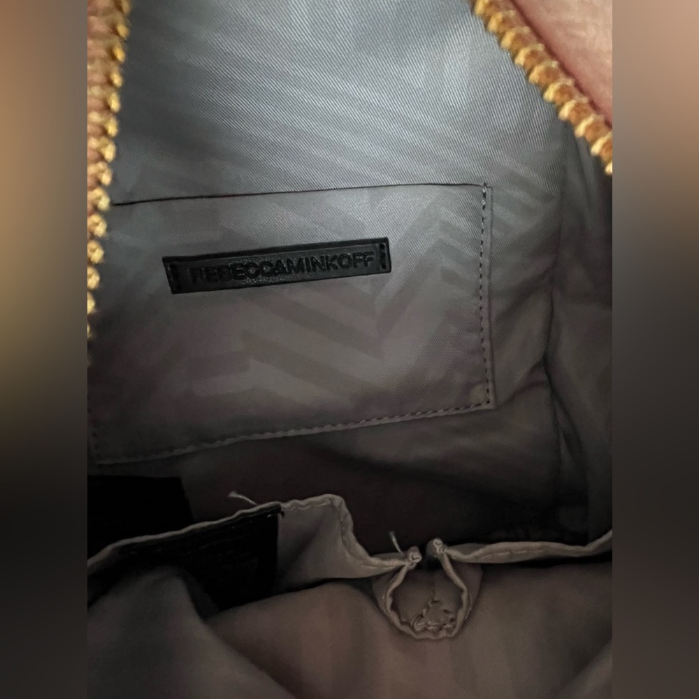 Rebecca Minkoff mini Julian suede peach backpack - Picture 9 of 11